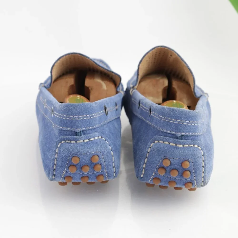 The Rail Mens Morgan Loafers Size 43 9 Blue Suede Moccasin Driving Slip On Shoes